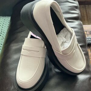 Wild Fable Cream Loafers with Black Soles